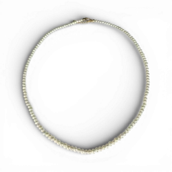 Collier en argent plaqué or perle