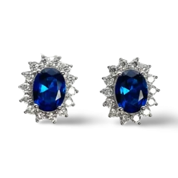 Pendientes Princesa Diana Plata