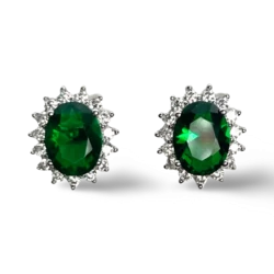 Princess Diana Silber-Ohrringe