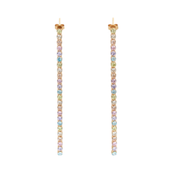 Boucles d'oreilles arc-en-ciel avec zircons