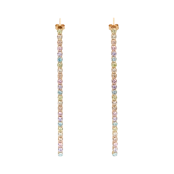 Boucles d'oreilles arc-en-ciel avec zircons