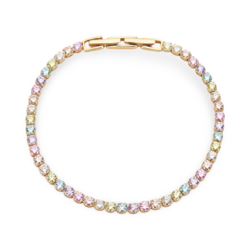 Bracelet tennis arc-en-ciel avec zircons
