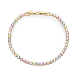 Bracelet tennis arc-en-ciel avec zircons