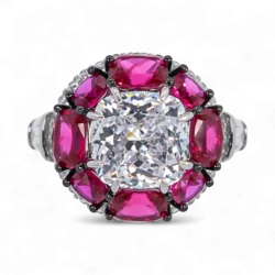 Bague en Pierre Précieuse Rouge