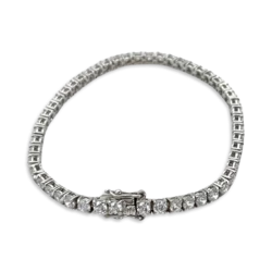 Pulsera de Tenis de Plata con Circonitas
