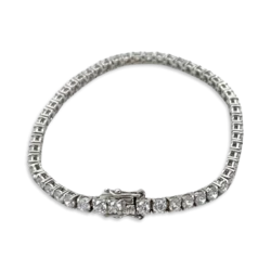 Pulsera de Tenis de Plata con Circonitas