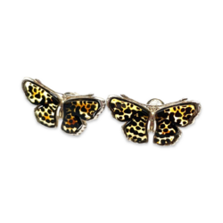 Pendientes Plata Ámbar Mariposa