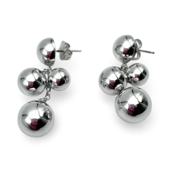 Silver earrings Balls