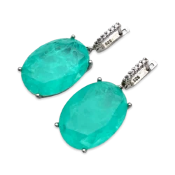 Silver earrings Paraiba