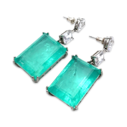 Silver earrings Paraiba