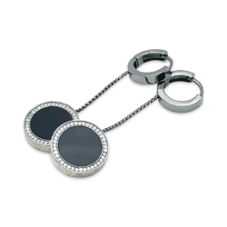 Boucles d'oreilles en argent avec ambre