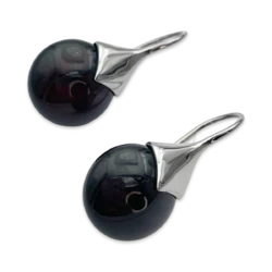 Boucles d'oreilles en argent avec ambre