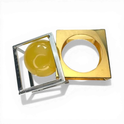 Sure, here's the translation:

```html
Silber vergoldeter Bernsteinring
```