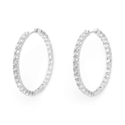 Boucles d'oreilles en argent avec zircons