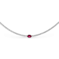 Collar de circonitas de plata