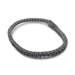 Bracelet tennis avec cubic zirconia noir