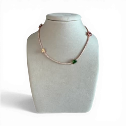 Collier tennis avec 4 pierres