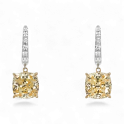 Boucles d'oreilles en pierre précieuse jaune