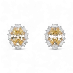 Boucles d'oreilles en pierre précieuse jaune