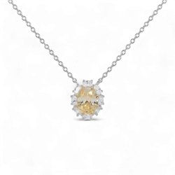 Collier de pierre précieuse jaune