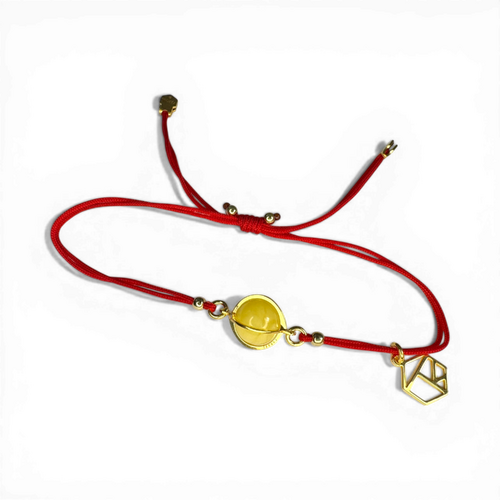 Amber silver gold plated bracelet