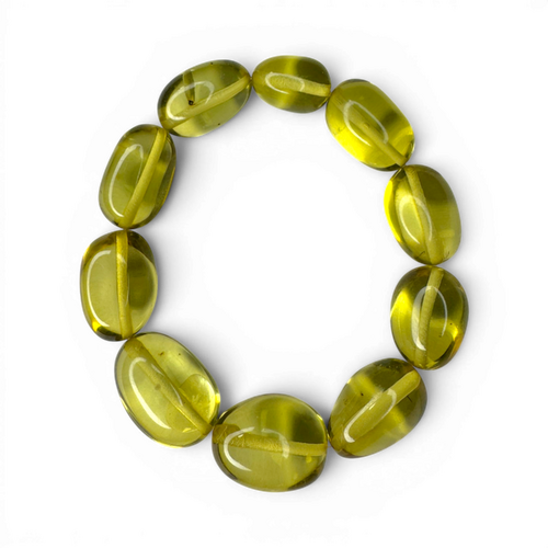 Green amber bracelet