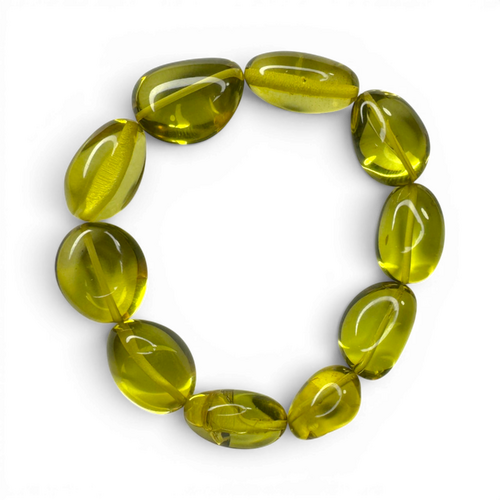 Green amber bracelet