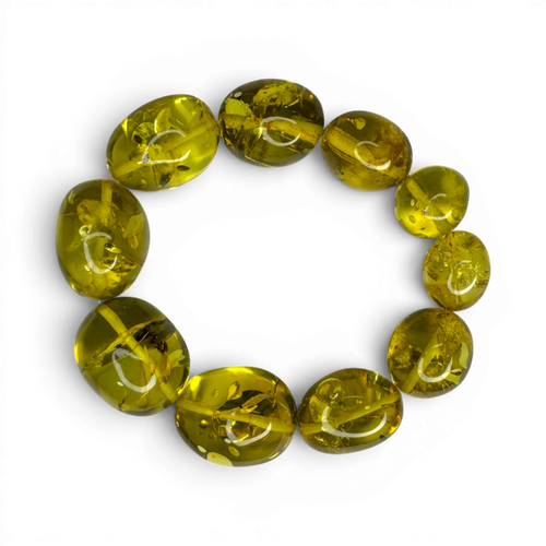 Green amber bracelet