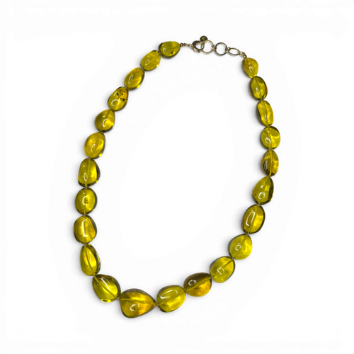 Green amber necklace