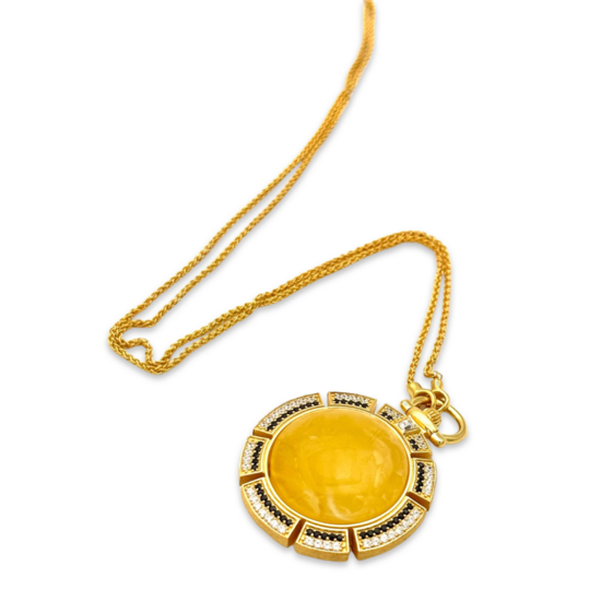 Amber gold plattiertes Halsband