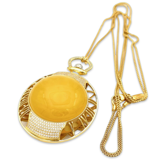 Amber vergoldete Halskette