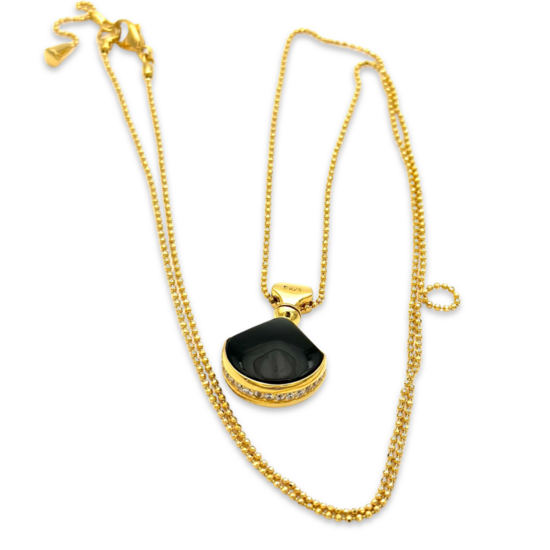 Позолочене бурштинове кольє