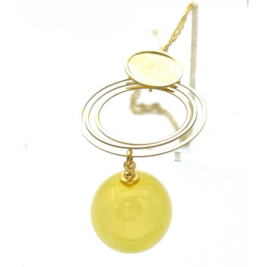 Amber vergoldete Halskette