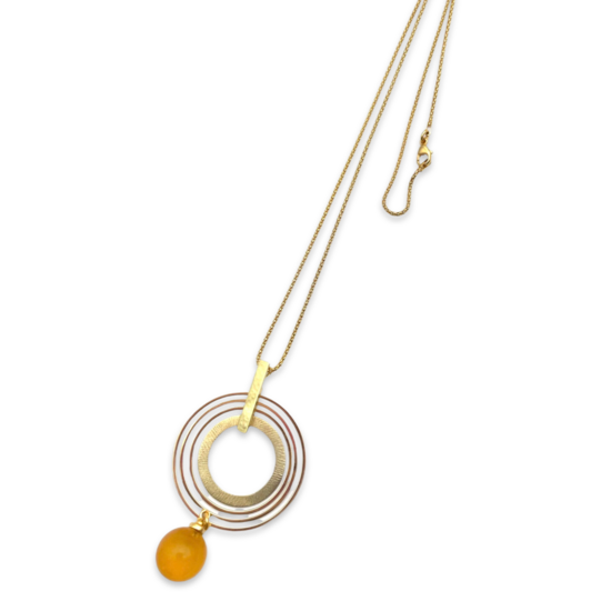 Amber gold plattierte Halskette