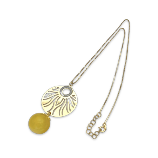 Amber gold plattierte Halskette