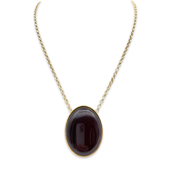 Amber vergoldete Halskette