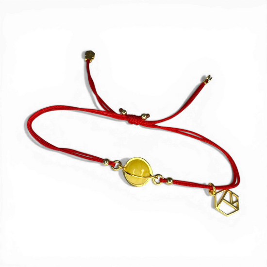 Amber silver gold plated bracelet