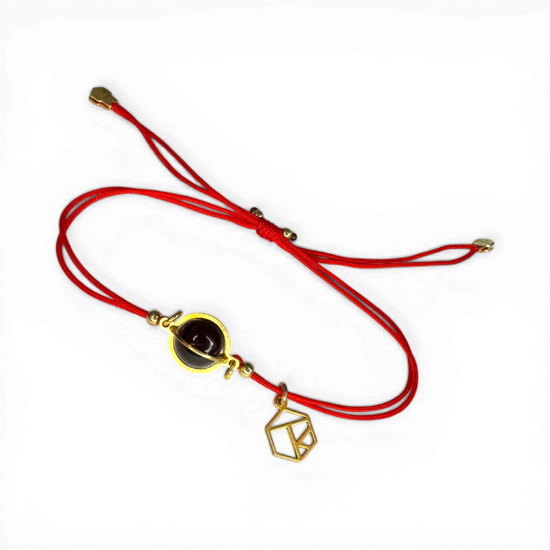 Amber silver gold plated bracelet