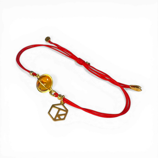 Amber silver gold plated bracelet