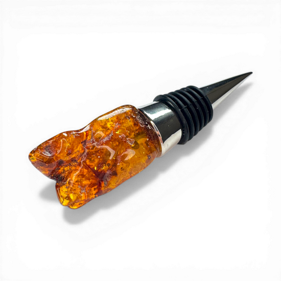 Amber wine bottle stopper