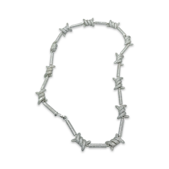 Stacheldrahtkette Silber