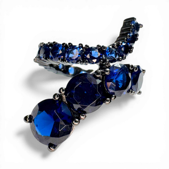 Blue snake ring