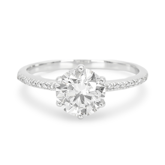 Verlobungsring mit klassischem Rundschliff