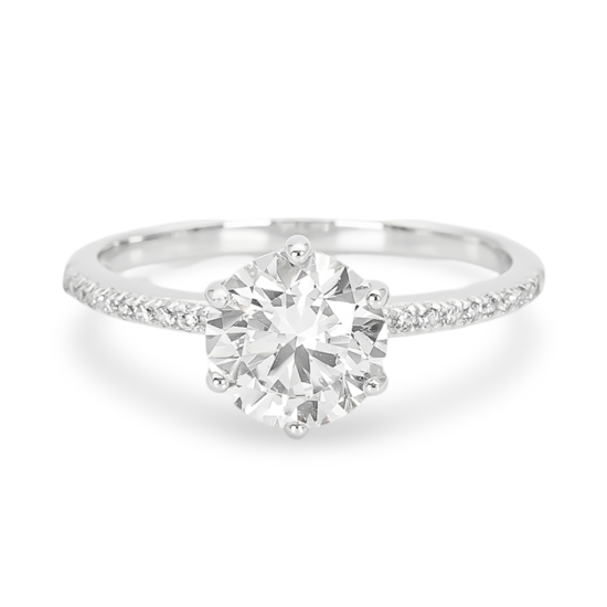 Classic Round Cut Engagement Ring