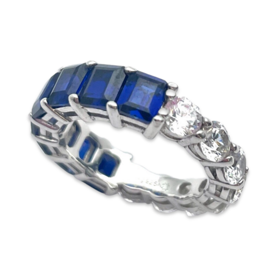 酷半半/半融合银戒指