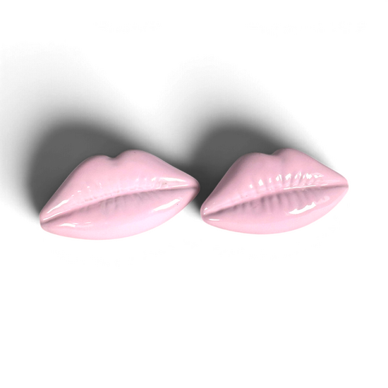 Dali Pink Lips Earrings — Gold Plated 925 Sterling Silver