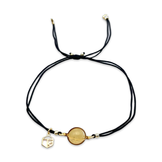 Pulsera de Ámbar Bañada en Oro