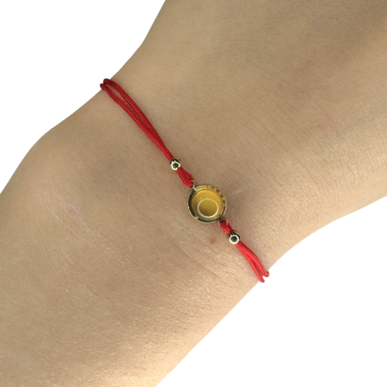 Gold plated amber bracelet