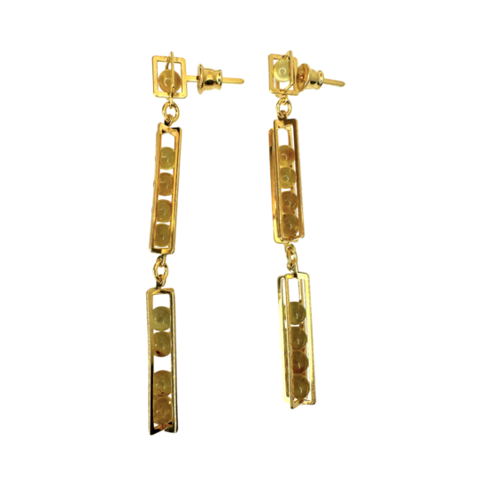 Gold plated amber earrings