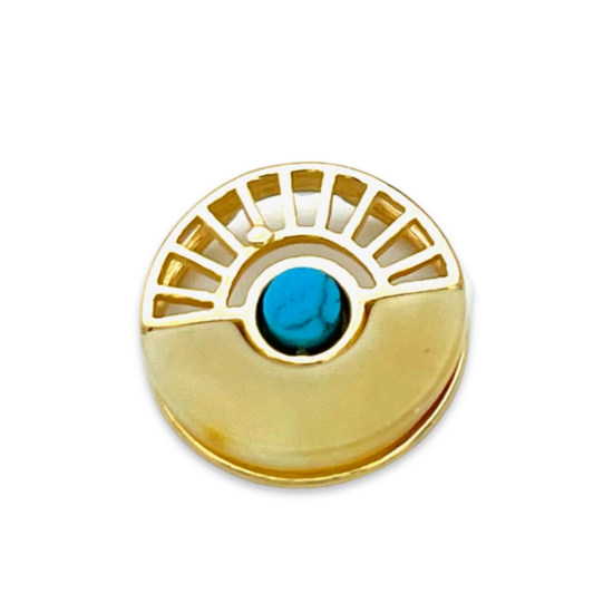 Colgante de Ámbar Bañado en Oro